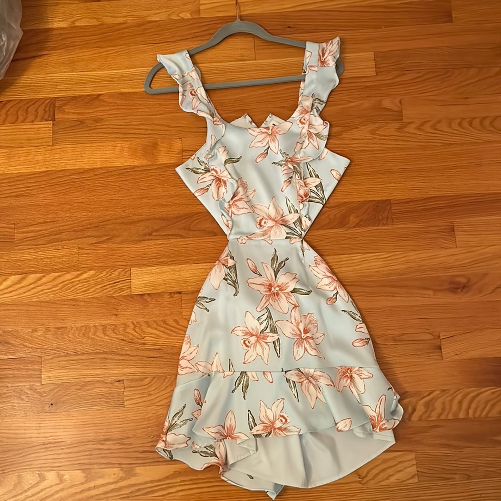 Superdown Mini Dress Light Blue Multi - image 4